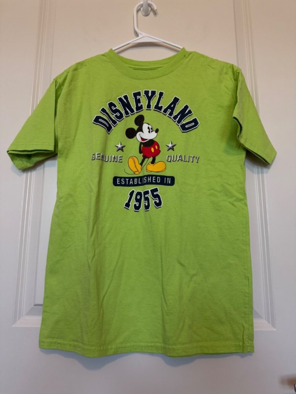 Disney Parks Disneyland 1955 Mickey Mouse Shirt Sz XL Green Hanes Beefy-T Resort